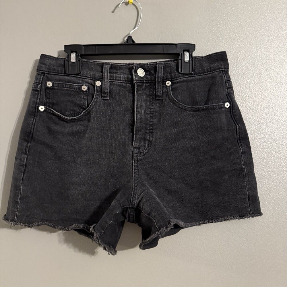 Madewell High Rise Lunar Wash Raw Hem Women’s 24 Casual Summer Denim Shorts